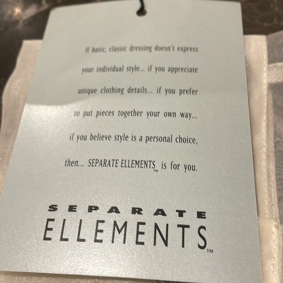 SEPARATE ELLEMENTS see through button down blouse Classy size 10 - Picture 5 of 5